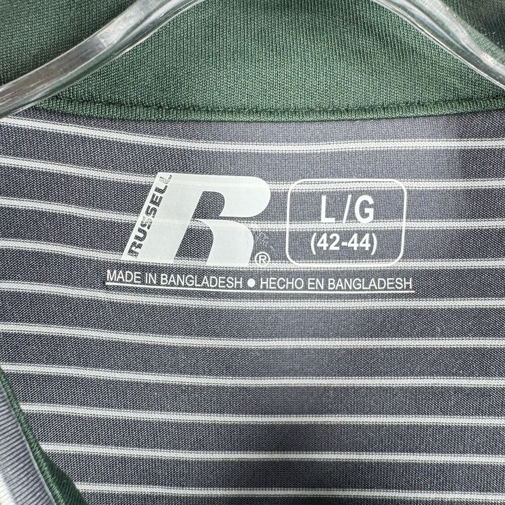 Michigan State Spartans Shirt Mens Large NCAA Basketball‎ Russell Poly Striped - Picture 5 of 10
